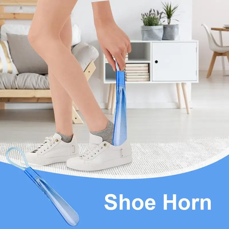 Palo de zapato de mango corto, ayudante de zapatos de plástico, artefacto de bocina, zapatos de bombeo, zapatos profesionales para mujeres y hombres, cuerno de zapatos, cuchara - imagen 4