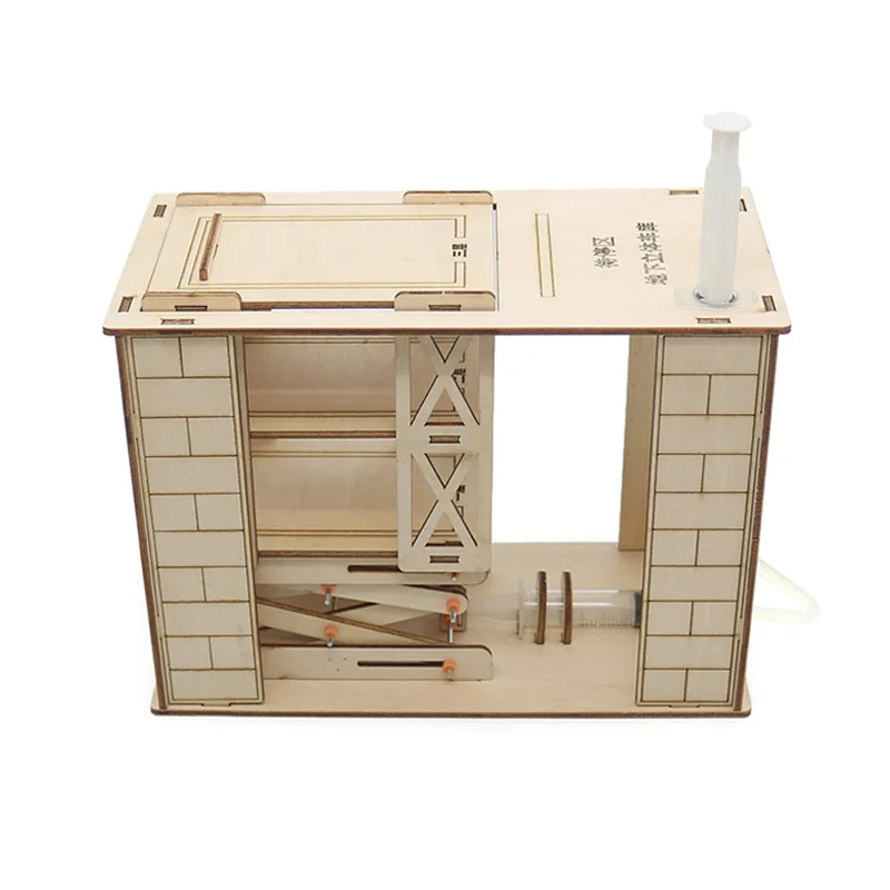 Tecnología de bricolaje, pequeña producción, garaje hidráulico tridimensional, estudiantes, juguetes educativos de ensamblaje manual, materiales modelo - imagen 5