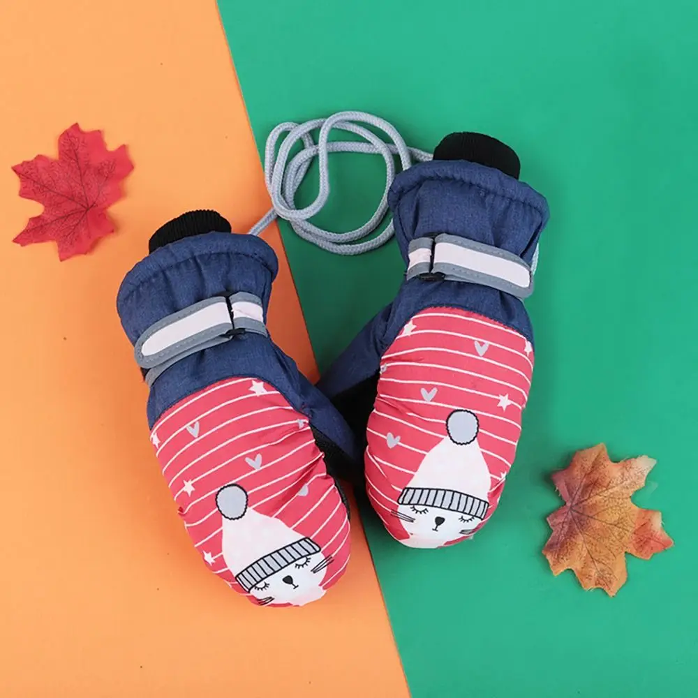 Guantes de esquí impermeables para niños y niñas, manoplas gruesas para Snowboard y nieve, mantienen los dedos calientes, de 3 a 6 años, Invierno - imagen 5