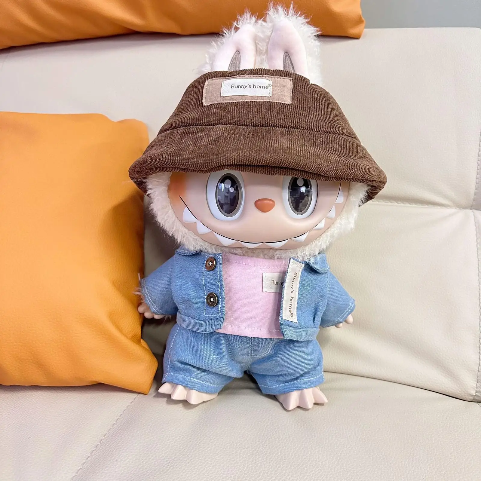 38cm Plush Doll Clothes Dress up Plush Doll Accessories Fashion Cartoon Stuffed Animals Clothes DIY with Hat Jacket Doll Suit