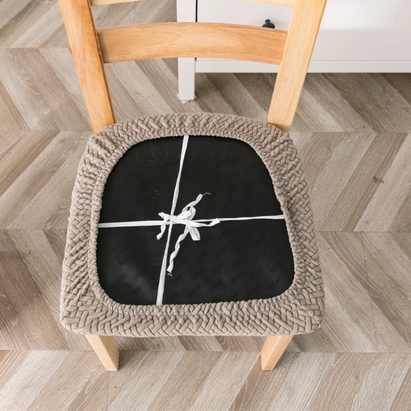 Funda elástica para asiento de silla de comedor, desmontable, lavable, reutilizable, cojín de asiento, funda de cojín para silla de comedor, 1 ud. - imagen 4