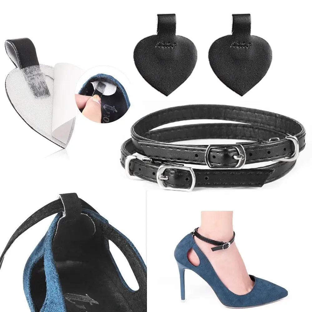 1 par de correas de cordones para mujer, cinturón antideslizante, cinturón ajustable para zapatos, banda para tacones