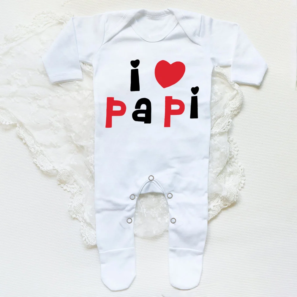 Traje de dormir I Love Papi para bebé, ropa de dormir para bebé, recién nacido, regalo de Ducha - imagen 4