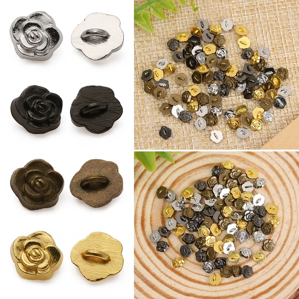 Botones y hebillas mini para ropa de muñecas – Patrón floral - imagen 5