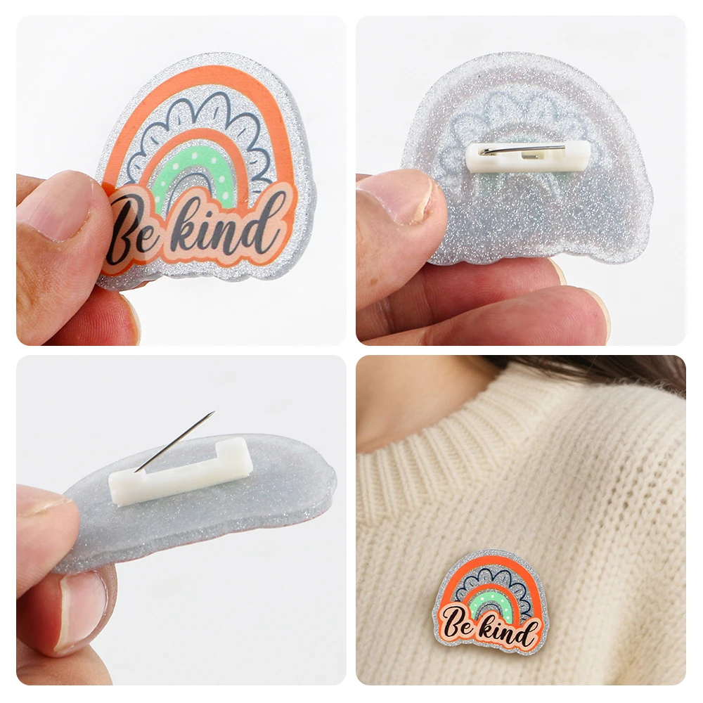 3-5 unids/lote de cuentas acrílicas de estilo navideño/Halloween con parte posterior plana para joyería DIY, pendiente, etiqueta para el pecho, hebilla, Etc., accesorios - imagen 5