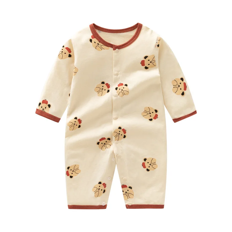 Pelele para bebé recién nacido, traje para gatear de una pieza, traje para bebé recién nacido de algodón puro, ropa de un solo pecho, monos para bebé - imagen 2