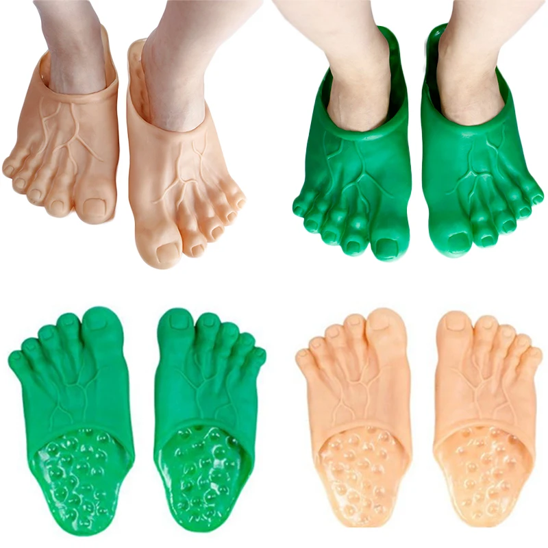 Zapatilla divertida para hombre y mujer, calzado a la moda para exteriores, zapatillas de playa para parejas, juego de rol, sandalias increíbles de Bigfoot de The Hulk - imagen 4