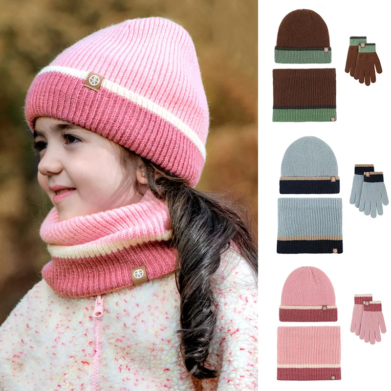 Gorro, bufanda y guantes de punto para niños – Set completo invierno - imagen 5