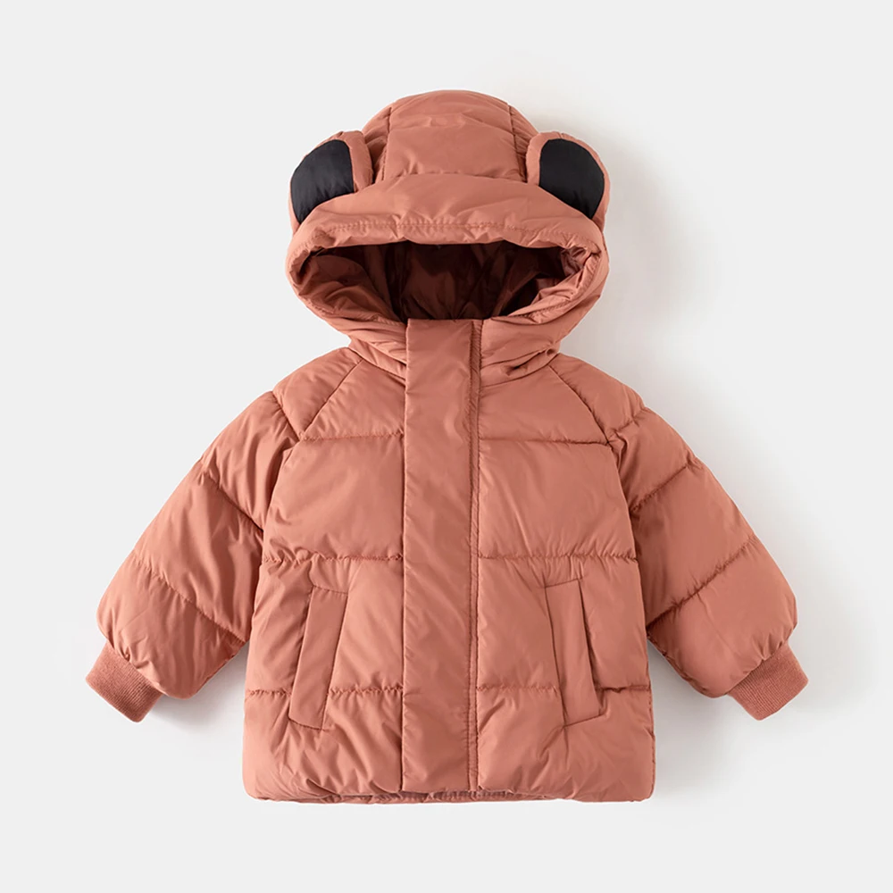 MILANCEL 2-7 Y ropa para niños Sudadera con capucha Parkas con orejas chaqueta gruesa para niños moda para chicas abrigo cálido ropa de abrigo para niños - imagen 3