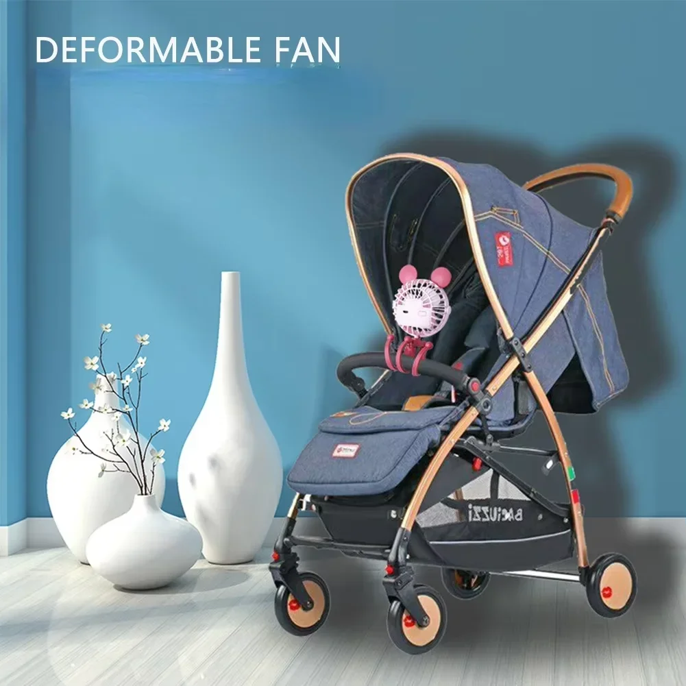 1 Uds nueva moda creativa cochecito Usb pulpo silencioso pequeño ventilador portátil Variable cochecito de bebé trípode escritorio Clip Fans - imagen 5