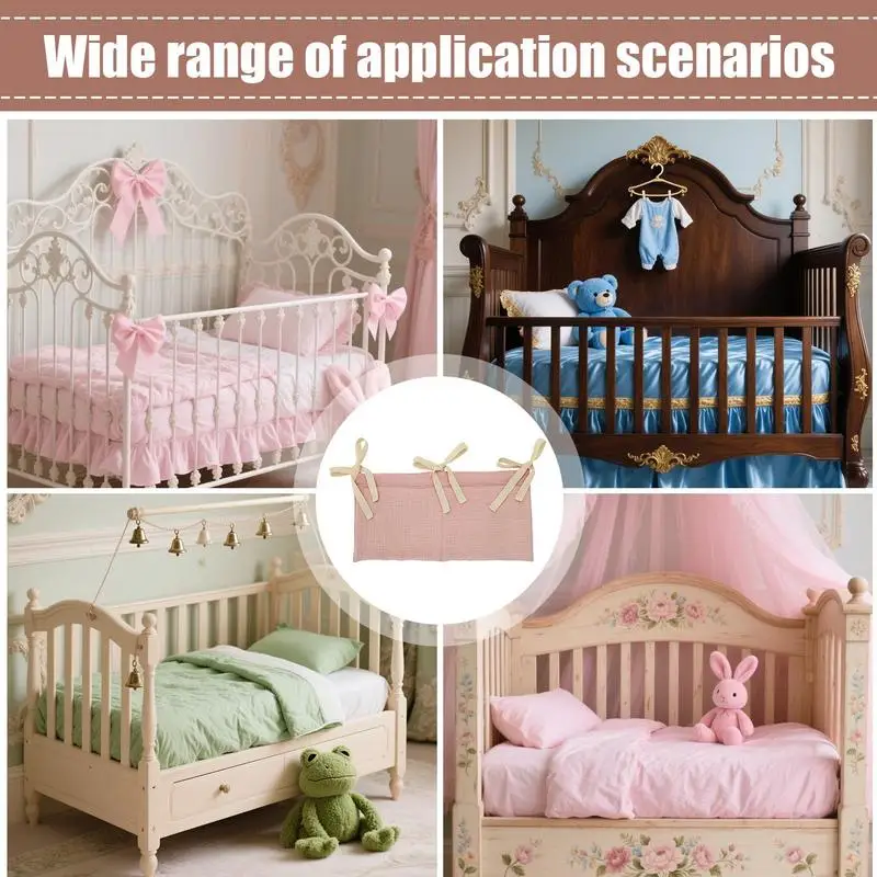 Bolsillos para cama, almacenamiento para cabecera de cama, almacenamiento para guardería, 2 bolsillos, bolsa para cabecera que ahorra espacio, accesorio Caddy para dormitorio, entrada, oficina y dormitorio - imagen 5