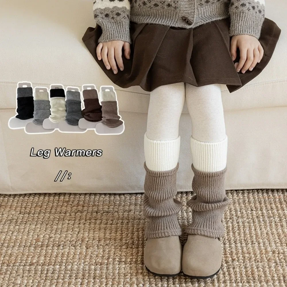 Nuevos calentadores de piernas gruesos, calcetines de tubo medio tejidos Lolita, calcetines Harajuku a media pantorrilla, Otoño e Invierno - imagen 3