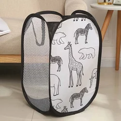 Cesta organizadora de malla para baño y ropa sucia infantil