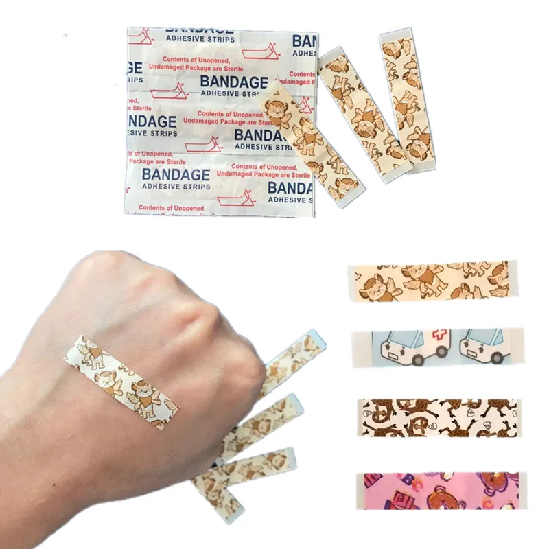 20 unids/set Mini tirita de dibujos animados 40*10mm tiras pequeñas para niños Kawaii animales impresiones heridas parche de yeso vendajes