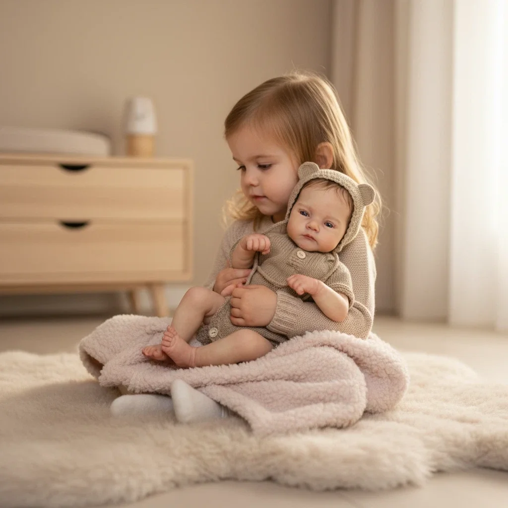 Muñeca Reborn Lily artesanal – Realista con pelo enraizado a mano