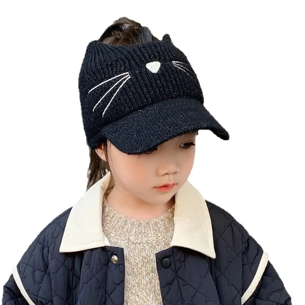 Gorro invernal con orejas de gato para niños – Tela elástica - imagen 4