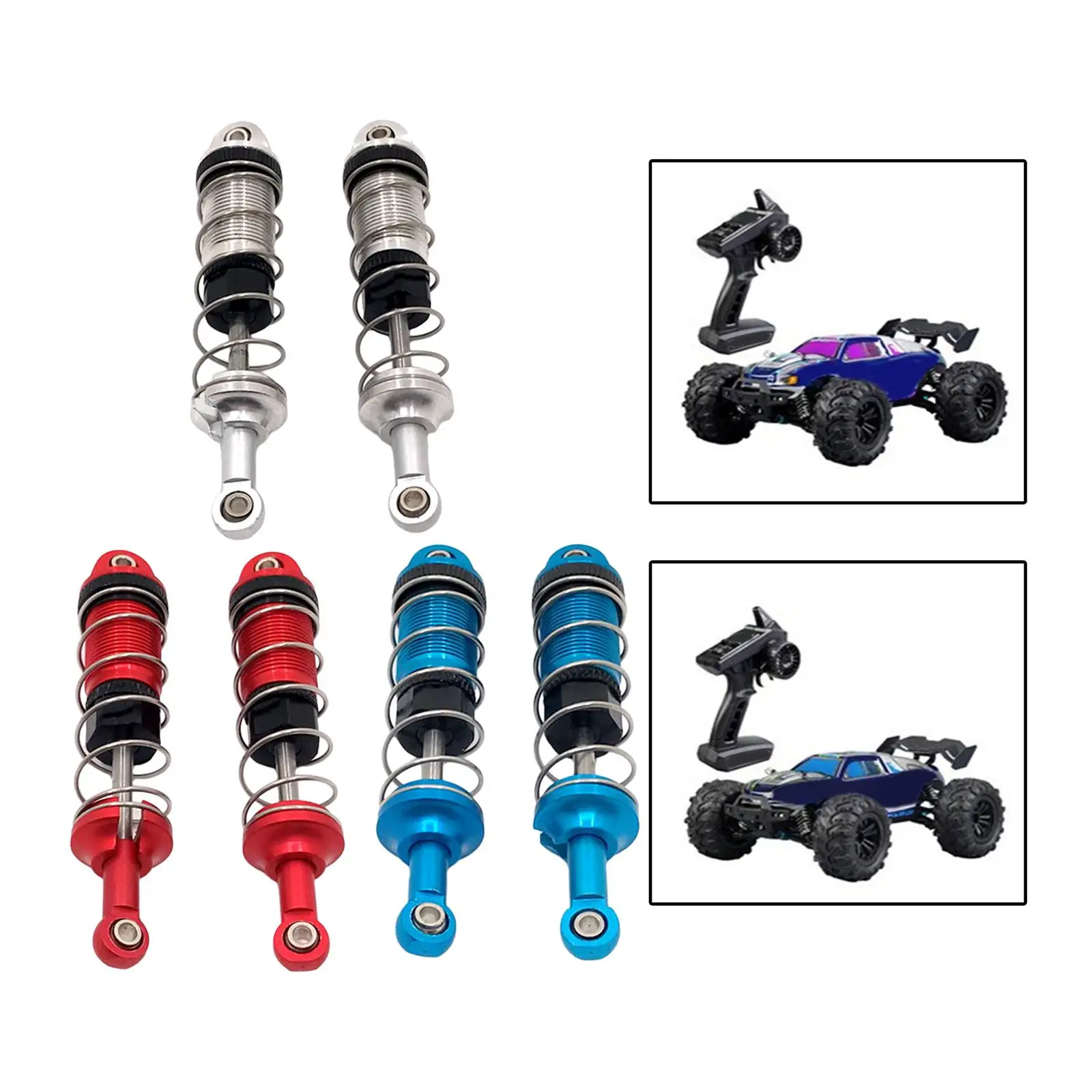 2Pcs 1/16 Hydraulic Front and Rear Shock Absorbers Durable Accessories Upgrade Parts for Scy 16101 16103 16201 16102 Trucks