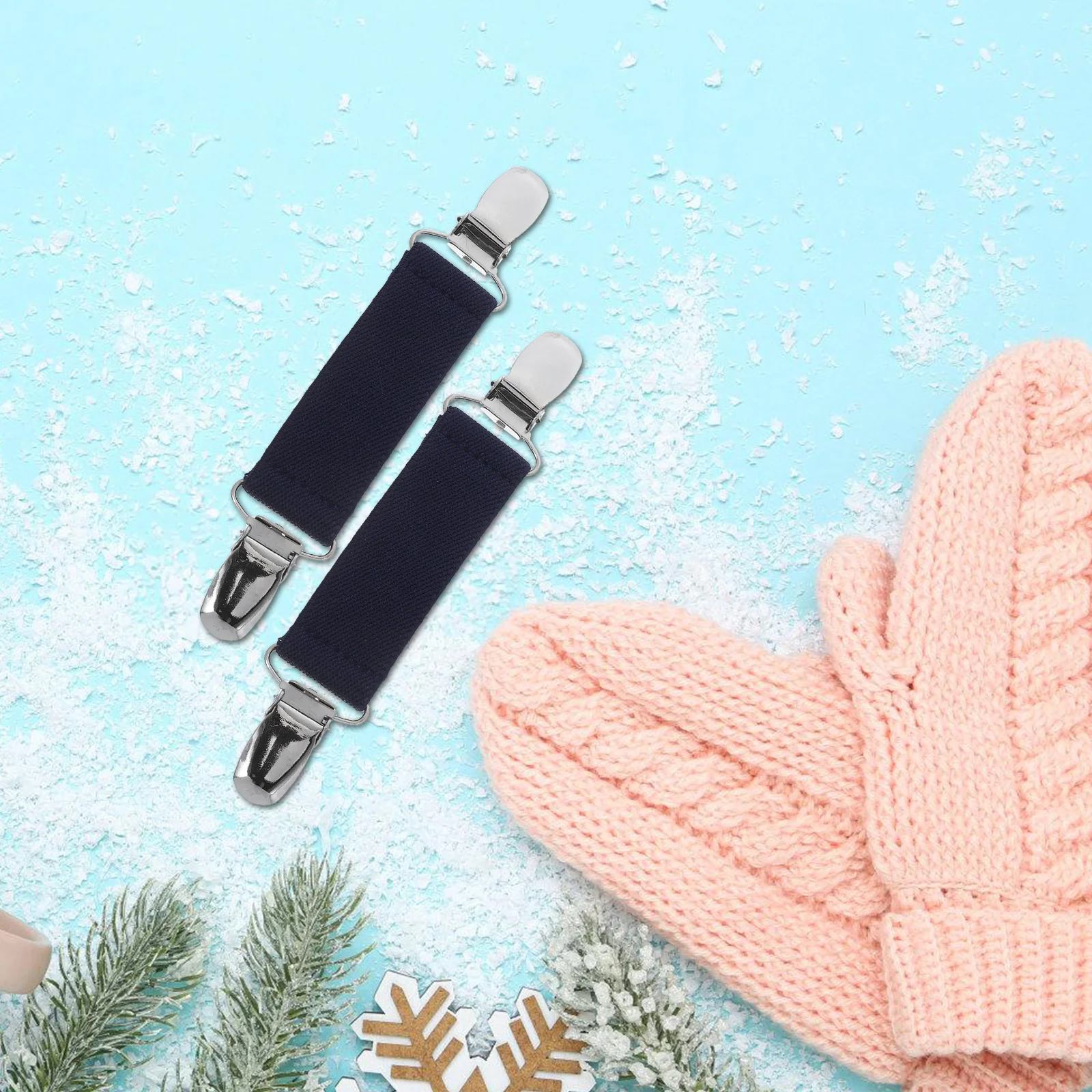 2 pares de Clips para guantes antideslizantes para niños, soporte para guantes de invierno, manoplas seguras para uso escolar al aire libre, soportes para manoplas para niños - imagen 3