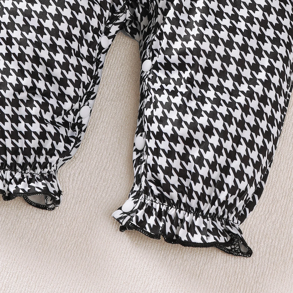 Pelele para bebé recién nacido de 1 a 18 meses, mono de manga larga a cuadros a la moda para bebé, mono de otoño con sombrero bonito, conjunto de 2 uds. - imagen 5