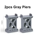 2pcs gray pier