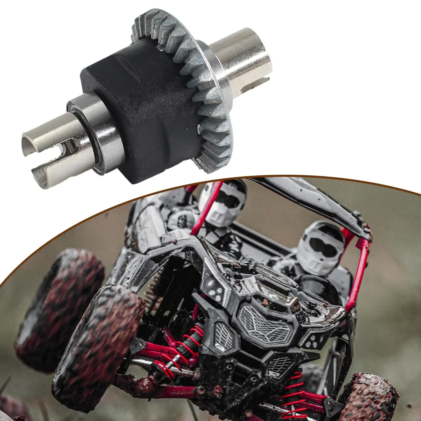 Conjunto de diferencial RC 1:18, suministro de accesorios de coche RC de Metal, reemplaza la pieza, accesorio, camión, Control remoto, vehículo - imagen 4