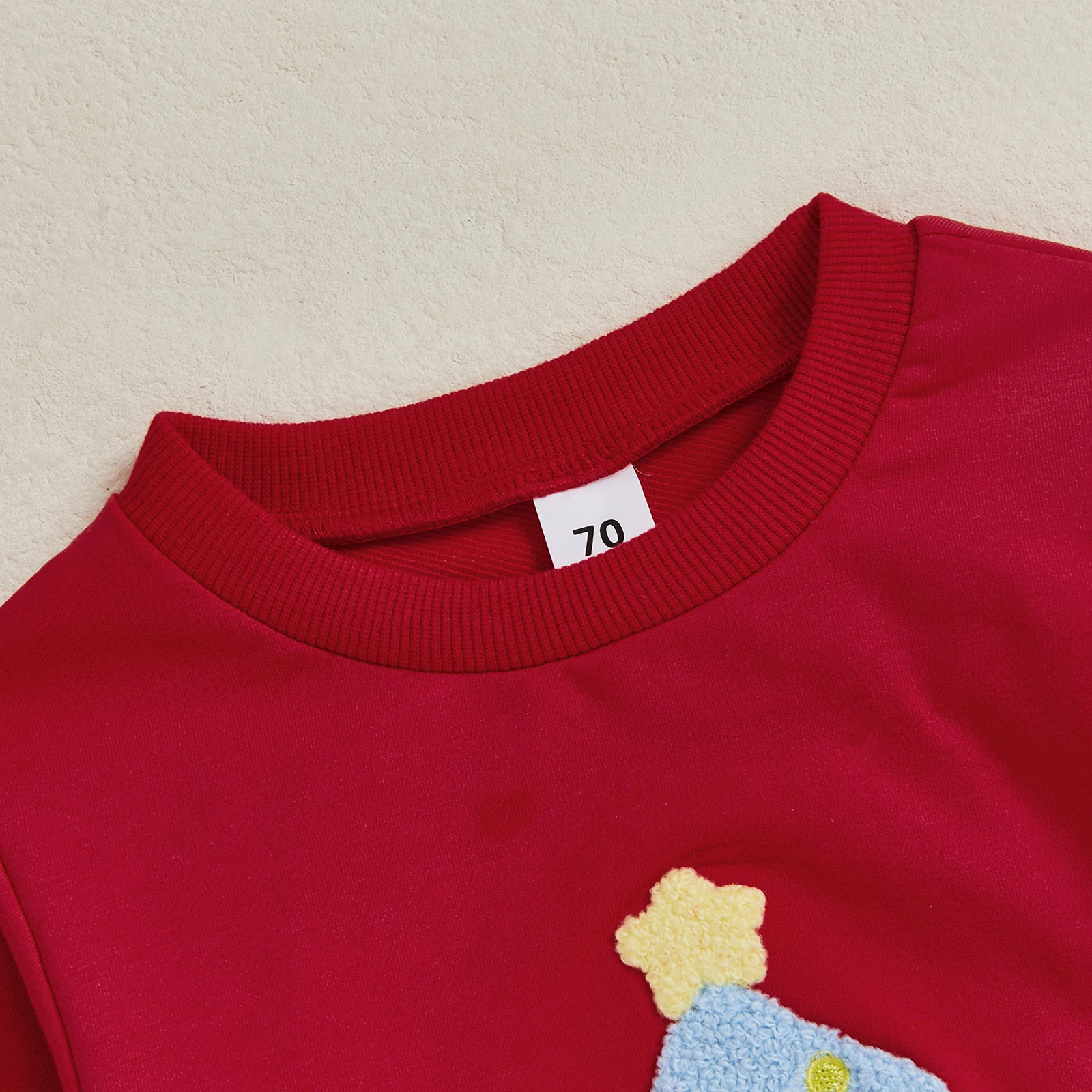 Sudadera navideña para bebé de 0 a 18 meses, mameluco con bordado de árbol, mono de burbujas con cuello redondo y manga larga - imagen 4