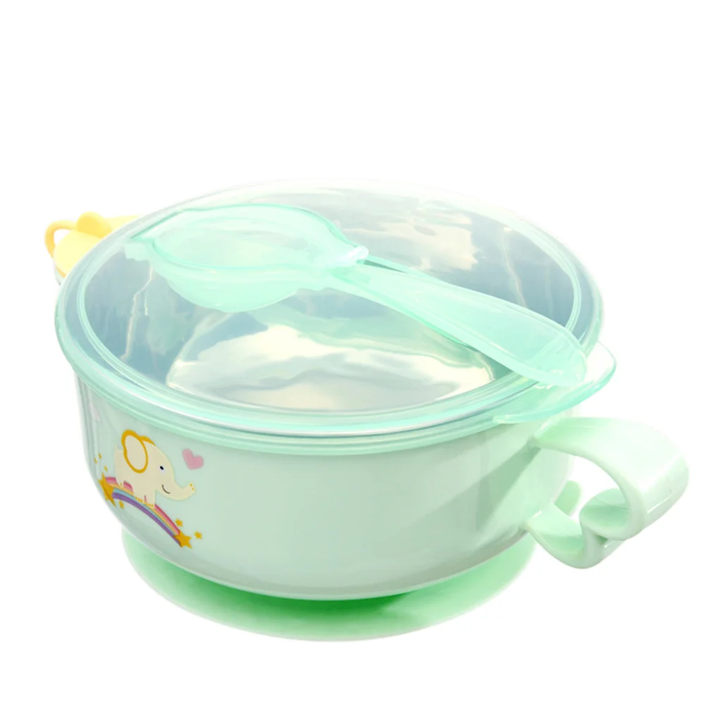 1 Juego de cuenco de succión para alimentación de bebé, diseño de dibujos animados, cuenco de alimentación independiente para entrenamiento de comer para niños pequeños - imagen 3