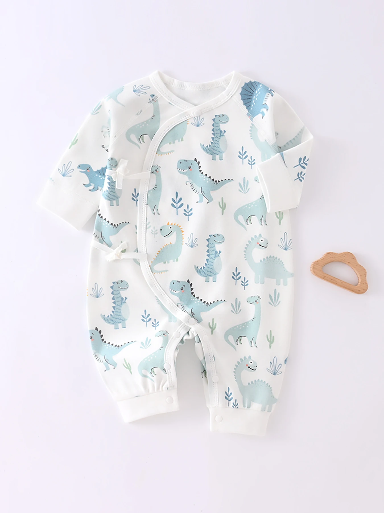 Somenie-mono para recién nacido, pelele de manga larga de algodón puro para bebé, mono fino con estampado de moda infantil para las estaciones de 0-1-3-6M