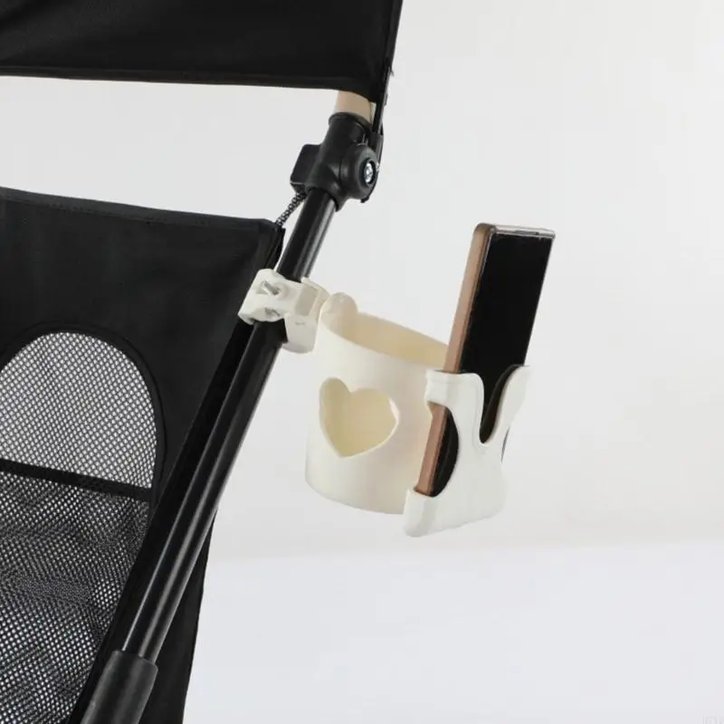 D7YD Cochecitos doble propósito Soporte para almacenamiento bebidas Soporte para teléfono para viajar fácilmente - imagen 5