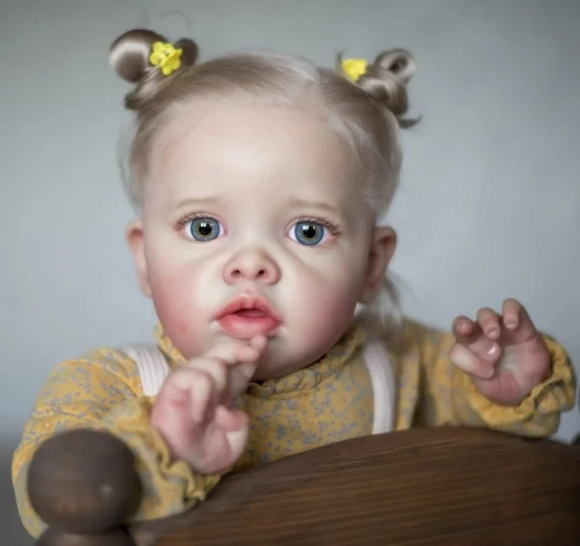 Muñeco reborn Benjamin kit para terminar con ojos de tela - imagen 2
