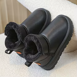 Bota de ocio para niños, botas Retro de terciopelo para niñas, moda de princesa, antideslizantes, cálidas, versátiles, transpirables, cortas de otoño, 2025