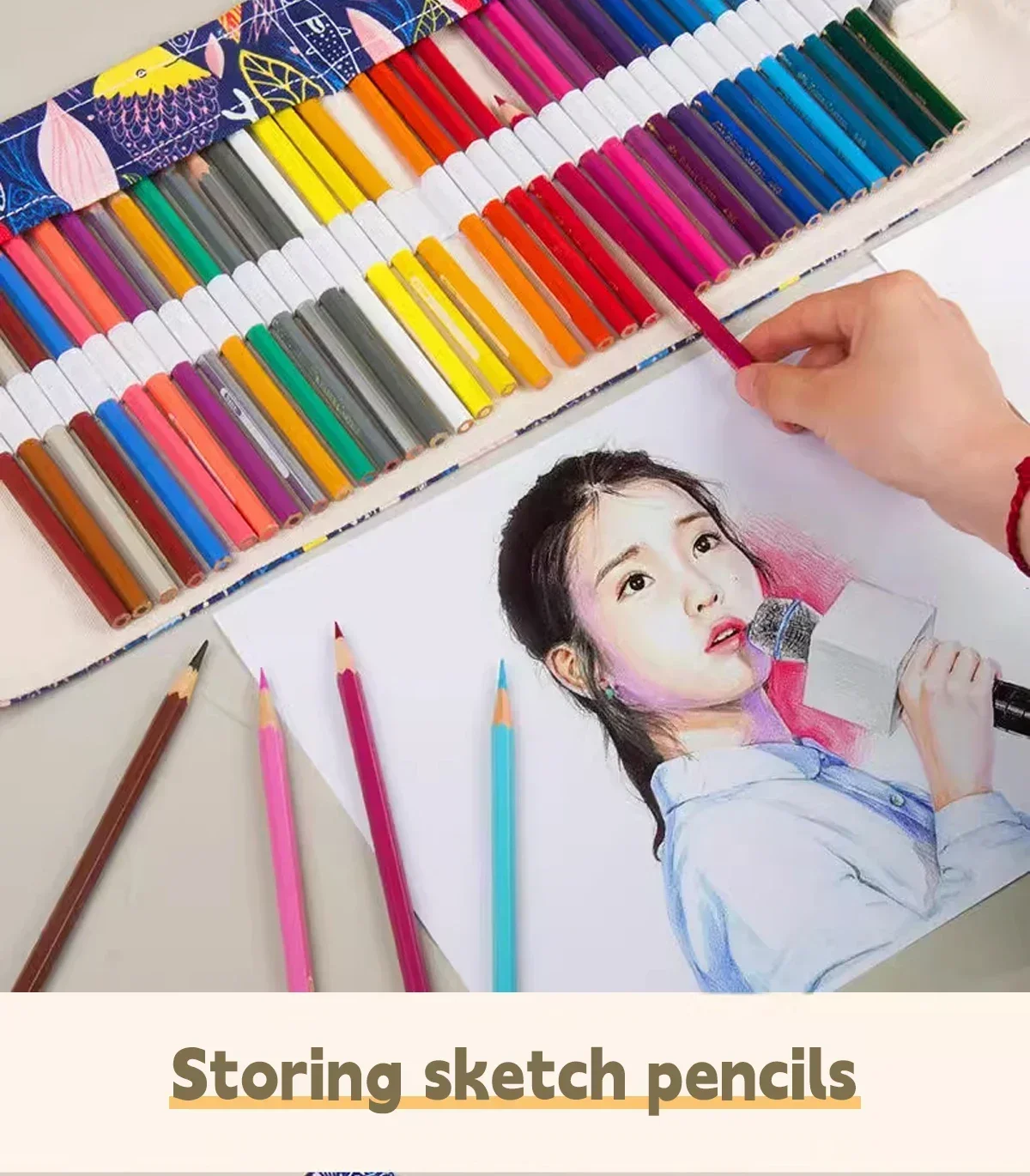 Estuche escolar artesanal de lona con gran capacidad - imagen 5