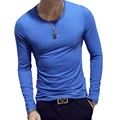 o neck light blue