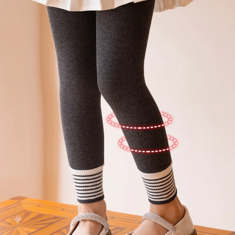 Leggings acolchados gruesos para niños y niñas, pantalones sólidos simples, más pantalones de terciopelo, pantalones para niños de 1 a 15 años, Invierno - imagen 2