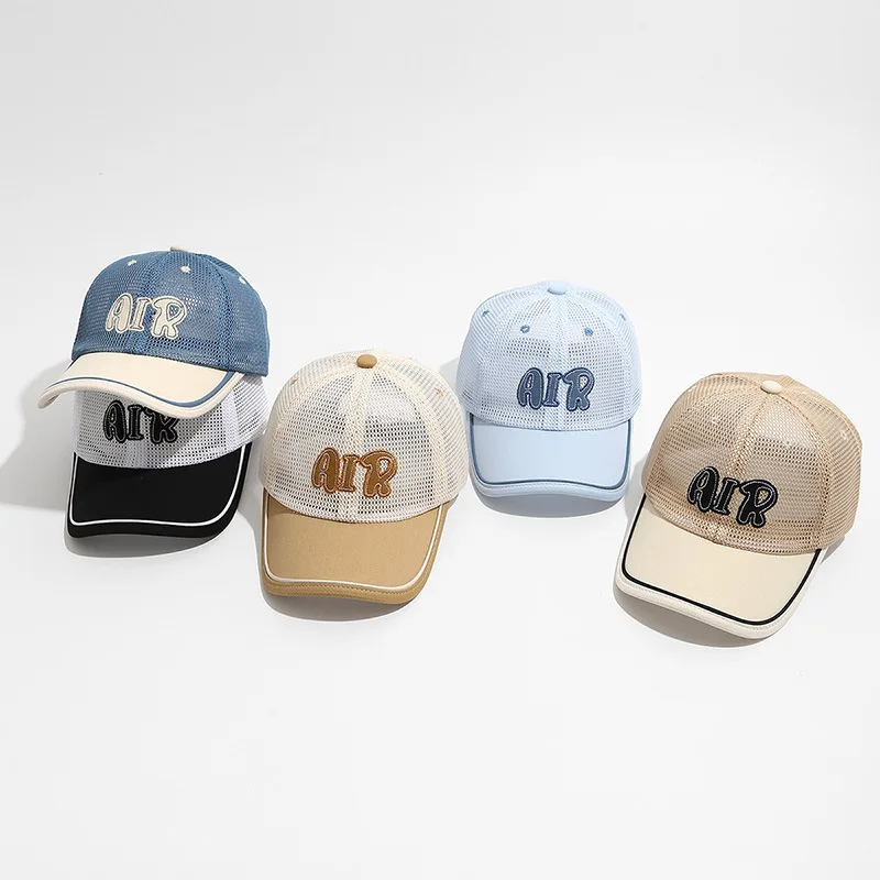Gorra de béisbol de malla para exteriores para niños, gorro de béisbol fino para estudiantes, gorra Snapback para niño y niña, sombrero de pesca de Hip Hop a la moda para chico