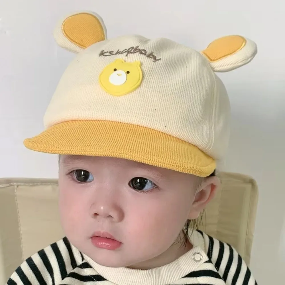 Nueva gorra de béisbol de oso de dibujos animados para bebé con orejas, sombrero para el sol informal, sombrero con visera infantil de Animal bonito para niños y niñas - imagen 4