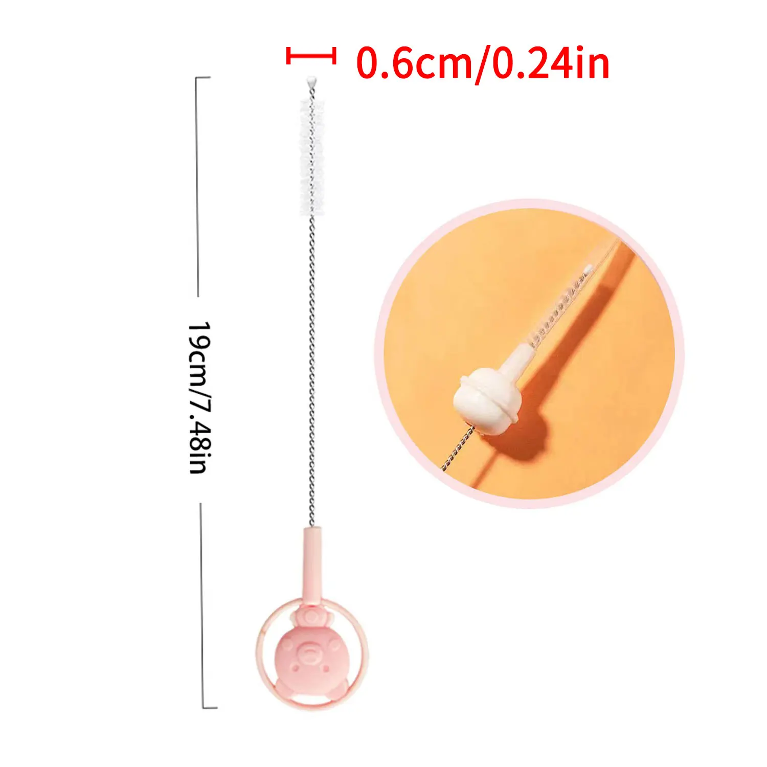 Pink fine tube brush