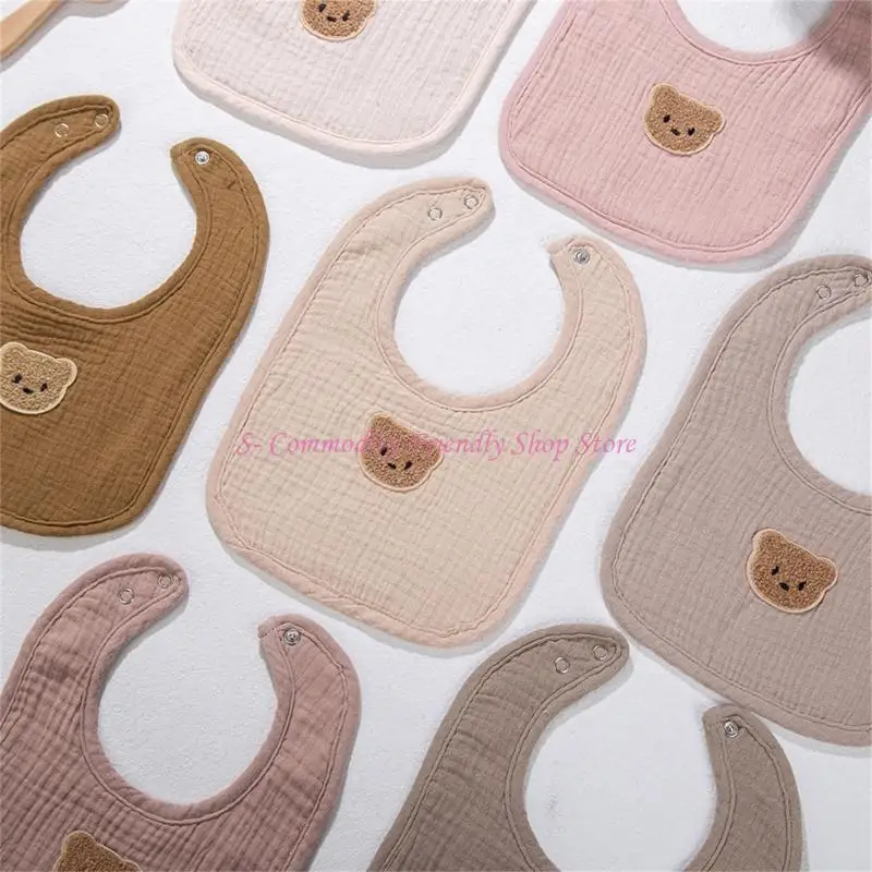 85ae recién nacidos babero suave y cómodo para alimentar y babear toalla saliva infantil para niños para niños pequeños - imagen 4