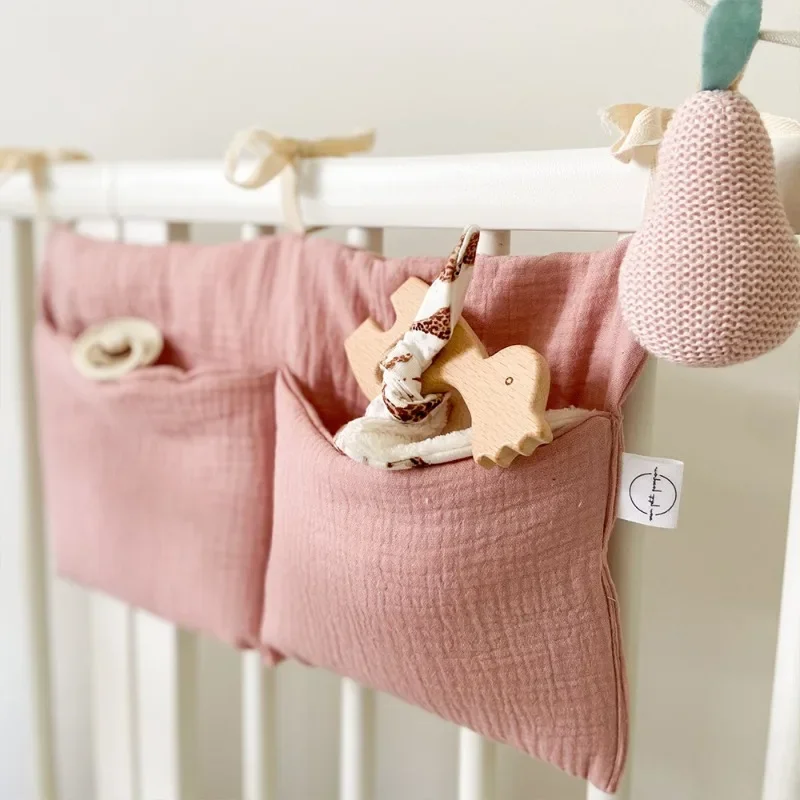 Aufbewahrungsorganisator für Babybetten für Neugeborene, Schnullerhalter, Windeltasche, Ring, Beißring, mobiler Trolley, Kopfteiltasche, Kinderzimmerbedarf - imagen 2