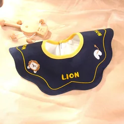 Baberos de algodón con bordado para bebé, paños absorbentes y suaves