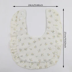 Babero muselina con volantes para bebé - Set alimentación algodón