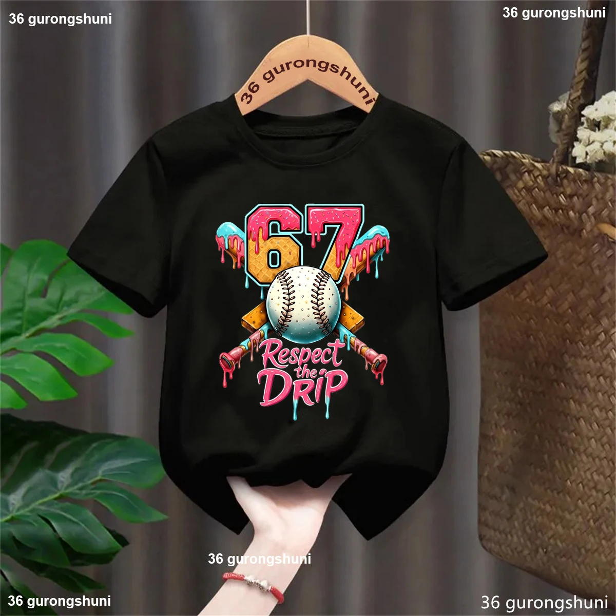 Camiseta divertida de helado béisbol para niños – Estilo Kawaii - imagen 2