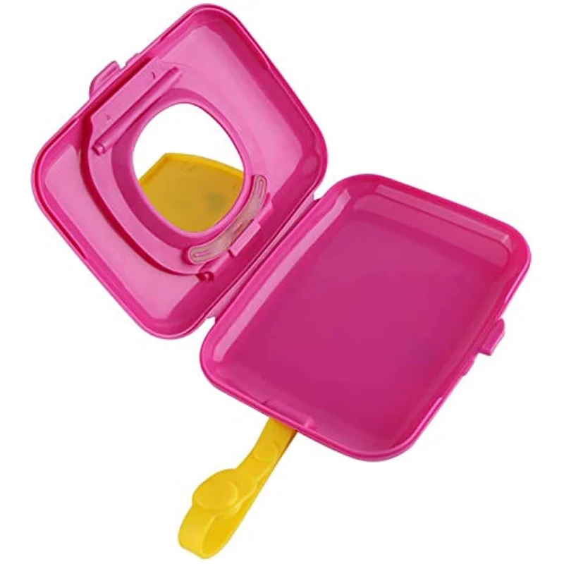 Estuche de toallitas de viaje, dispensador de toallitas portátil para bebé, dispensador portátil de bolsa de toallitas húmedas para bebé, caja de toallitas húmedas para cochecito reutilizable - imagen 5