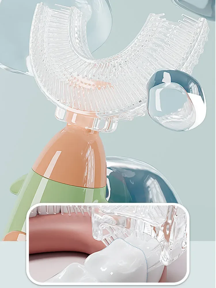 Cepillo dental de silicona para bebés – Diseño de cohete - imagen 2
