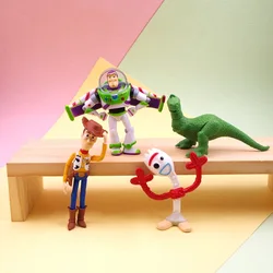 Disney Toy Story 4 Woody Buzz Lighty Forky Rex colección de figuras de acción Mini muñecas juguetes para niños modelo para regalo para niños