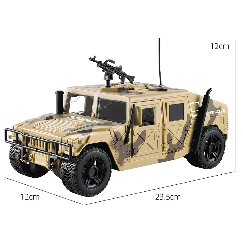 Vehículo de campo Hummer grande 1:16, coche modelo militar, vehículo blindado, tanque, misil, niño, 6 años, 8 coches de juguete para niños - imagen 5