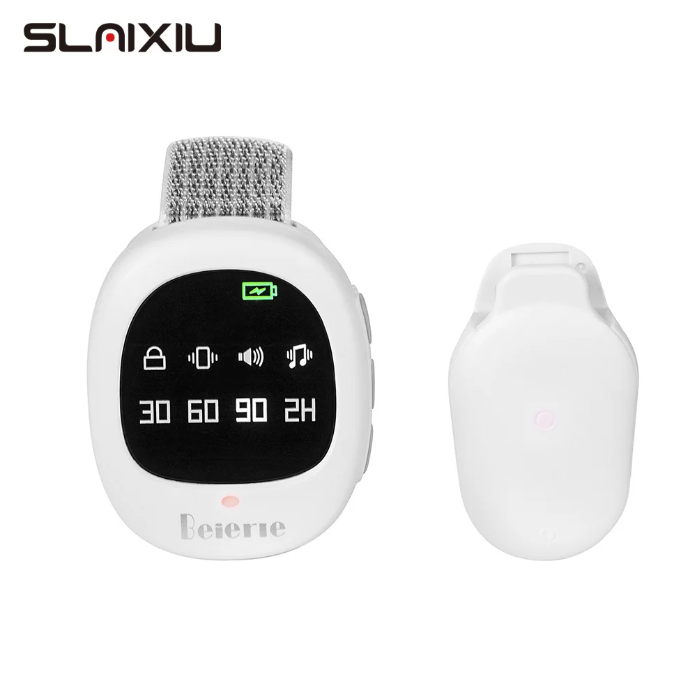 Wee alarma de enuresis inalámbrica con vibración y luz flash