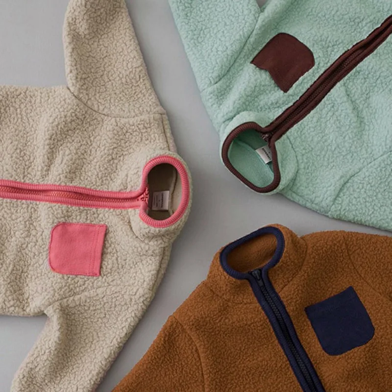 MILANCEL-Pelele de invierno para bebé, mono cálido de lana de cordero con retales, prendas de vestir para niño pequeño - imagen 3