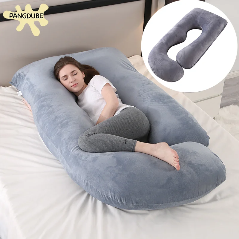 Almohada de embarazo PANGDUBE G con soporte lumbar y algodón - imagen 4