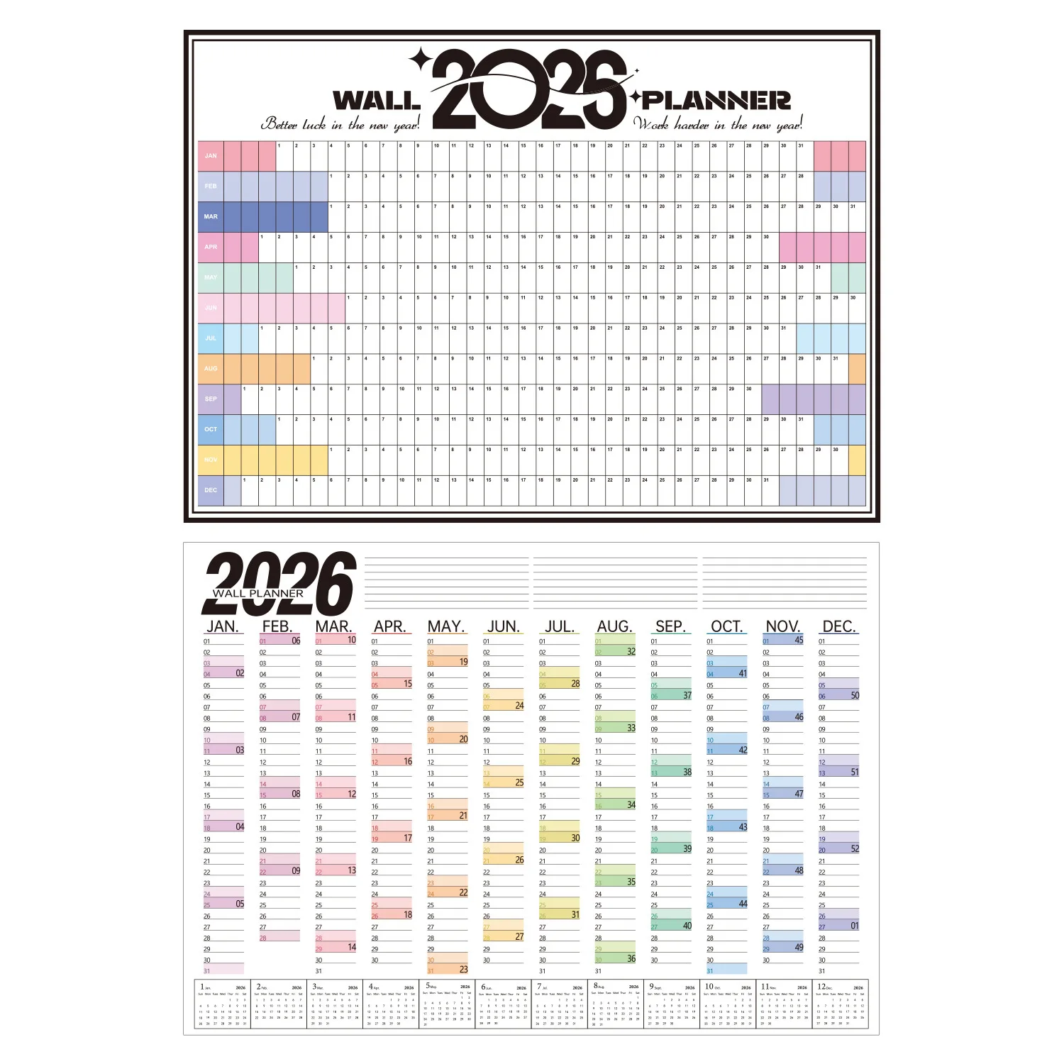 Calendario 2026 con horario, Material creativo para diario DIY, suministros para estudiantes, papelería - imagen 5